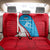 Luxembourg Back Car Seat Cover with National Flag Colors and White Lion Crest Design