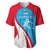 Luxembourg Baseball Jersey with National Flag Colors and White Lion Crest Design