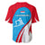 Luxembourg Baseball Jersey with National Flag Colors and White Lion Crest Design