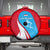 Luxembourg Spare Tire Cover with National Flag Colors and White Lion Crest Design