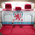 Luxembourg Christmas Back Car Seat Cover with Red Lion Crest and Snowflake Pattern