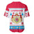 Luxembourg Christmas Baseball Jersey with Red Lion Crest and Snowflake Pattern