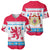 Luxembourg Christmas Baseball Jersey with Red Lion Crest and Snowflake Pattern