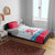 Luxembourg Christmas Bedding Set with Red Lion Crest and Snowflake Pattern