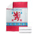 Luxembourg Christmas Blanket with Red Lion Crest and Snowflake Pattern