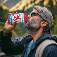 Luxembourg Christmas 4 in 1 Can Cooler Tumbler with Red Lion Crest and Snowflake Pattern