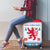 Luxembourg Christmas Luggage Cover with Red Lion Crest and Snowflake Pattern