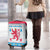 Luxembourg Christmas Luggage Cover with Red Lion Crest and Snowflake Pattern