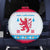 Luxembourg Christmas Spare Tire Cover with Red Lion Crest and Snowflake Pattern