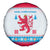Luxembourg Christmas Spare Tire Cover with Red Lion Crest and Snowflake Pattern