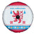 Luxembourg Christmas Spare Tire Cover with Red Lion Crest and Snowflake Pattern