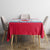 Luxembourg Christmas Tablecloth with Red Lion Crest and Snowflake Pattern