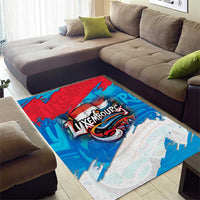 Luxembourg Flag Area Rug with Colorful Graffiti Street Art Design - Wonder Print Shop