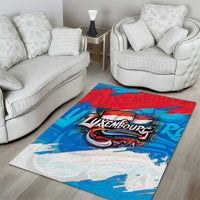 Luxembourg Flag Area Rug with Colorful Graffiti Street Art Design - Wonder Print Shop