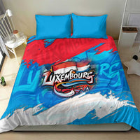 Luxembourg Flag Bedding Set with Colorful Graffiti Street Art Design - Wonder Print Shop