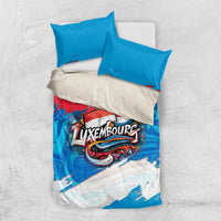 Luxembourg Flag Bedding Set with Colorful Graffiti Street Art Design - Wonder Print Shop