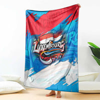 Luxembourg Flag Blanket with Colorful Graffiti Street Art Design - Wonder Print Shop