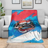 Luxembourg Flag Blanket with Colorful Graffiti Street Art Design - Wonder Print Shop