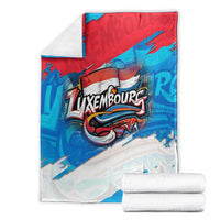 Luxembourg Flag Blanket with Colorful Graffiti Street Art Design - Wonder Print Shop