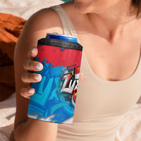 Luxembourg Flag 4 in 1 Can Cooler Tumbler with Colorful Graffiti Street Art Design - Wonder Print Shop