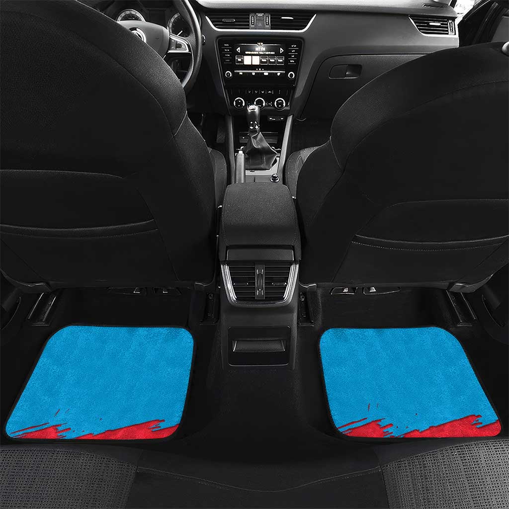 Luxembourg Flag Car Mats with Colorful Graffiti Street Art Design - Wonder Print Shop