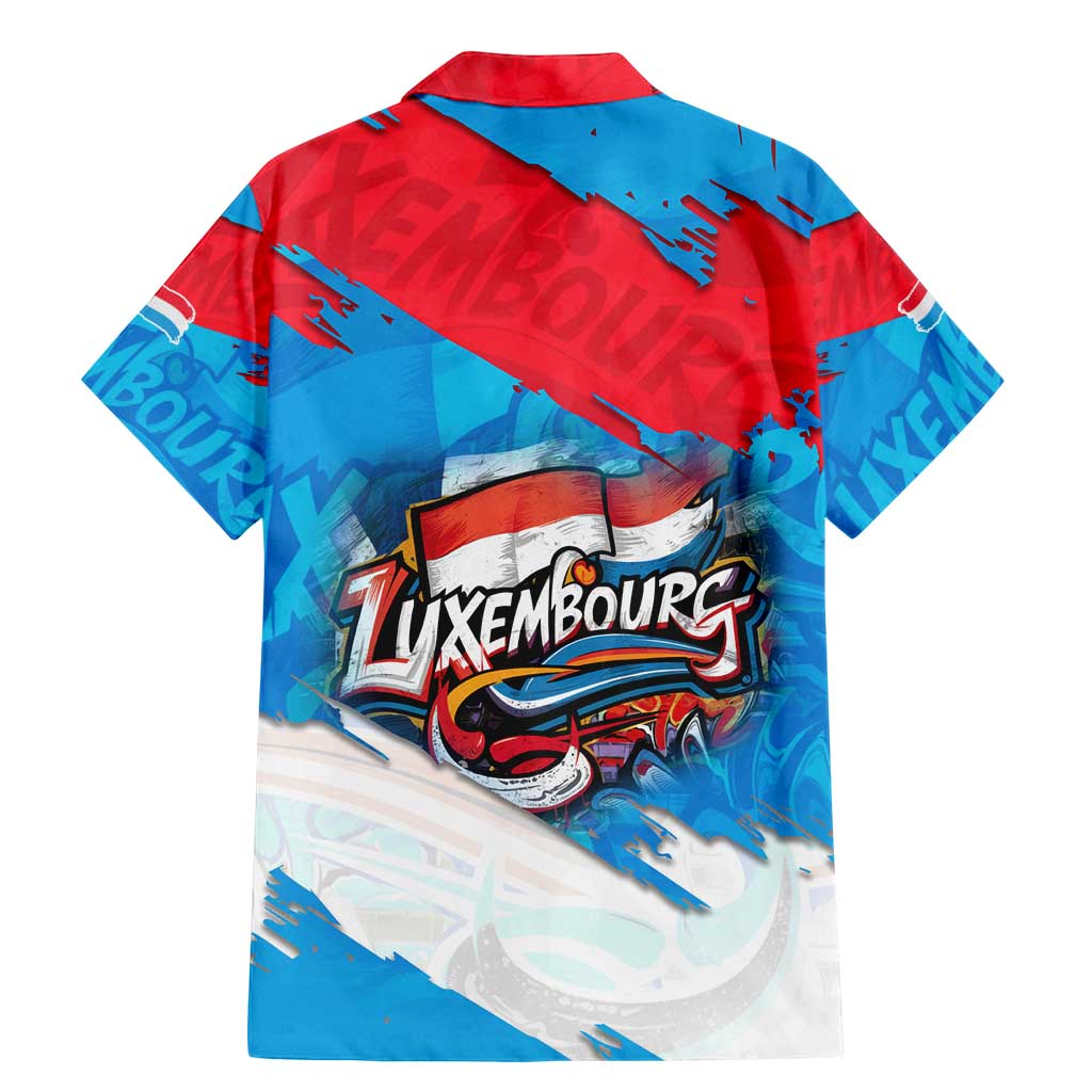 Luxembourg Flag Family Matching Mermaid Dress and Hawaiian Shirt with Colorful Graffiti Street Art Design - Wonder Print Shop