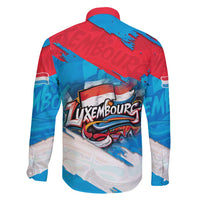 Luxembourg Flag Family Matching Mermaid Dress and Hawaiian Shirt with Colorful Graffiti Street Art Design - Wonder Print Shop