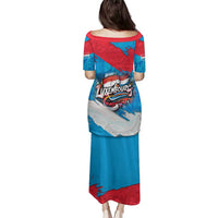 Luxembourg Flag Family Matching Puletasi and Hawaiian Shirt with Colorful Graffiti Street Art Design - Wonder Print Shop