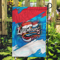 Luxembourg Flag Garden Flag with Colorful Graffiti Street Art Design - Wonder Print Shop