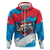 Luxembourg Flag Hoodie with Colorful Graffiti Street Art Design - Wonder Print Shop