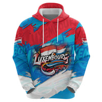 Luxembourg Flag Hoodie with Colorful Graffiti Street Art Design - Wonder Print Shop