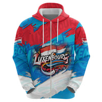 Luxembourg Flag Hoodie with Colorful Graffiti Street Art Design - Wonder Print Shop
