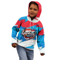 Luxembourg Flag Kid Hoodie with Colorful Graffiti Street Art Design - Wonder Print Shop