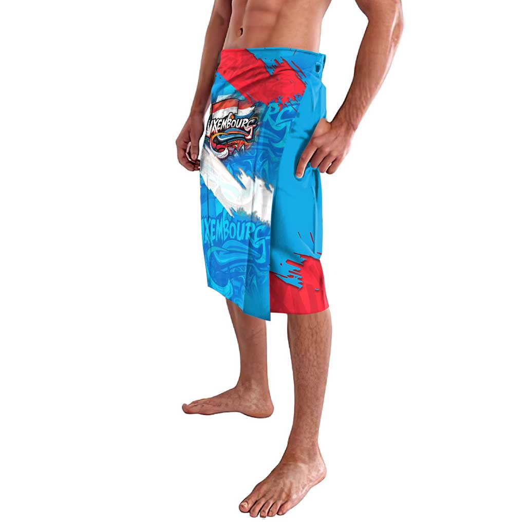 Luxembourg Flag Lavalava with Colorful Graffiti Street Art Design - Wonder Print Shop