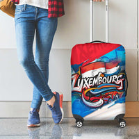Luxembourg Flag Luggage Cover with Colorful Graffiti Street Art Design - Wonder Print Shop