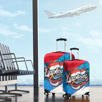 Luxembourg Flag Luggage Cover with Colorful Graffiti Street Art Design - Wonder Print Shop