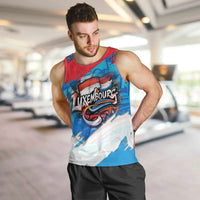 Luxembourg Flag Men Tank Top with Colorful Graffiti Street Art Design - Wonder Print Shop