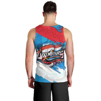 Luxembourg Flag Men Tank Top with Colorful Graffiti Street Art Design - Wonder Print Shop