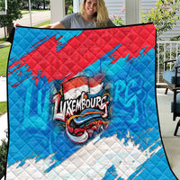 Luxembourg Flag Quilt with Colorful Graffiti Street Art Design - Wonder Print Shop