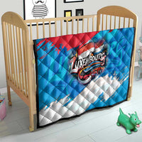 Luxembourg Flag Quilt with Colorful Graffiti Street Art Design - Wonder Print Shop
