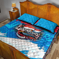 Luxembourg Flag Quilt Bed Set with Colorful Graffiti Street Art Design - Wonder Print Shop