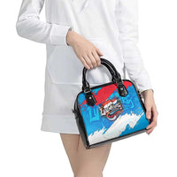 Luxembourg Flag Shoulder Handbag with Colorful Graffiti Street Art Design - Wonder Print Shop
