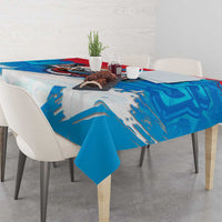 Luxembourg Flag Tablecloth with Colorful Graffiti Street Art Design - Wonder Print Shop