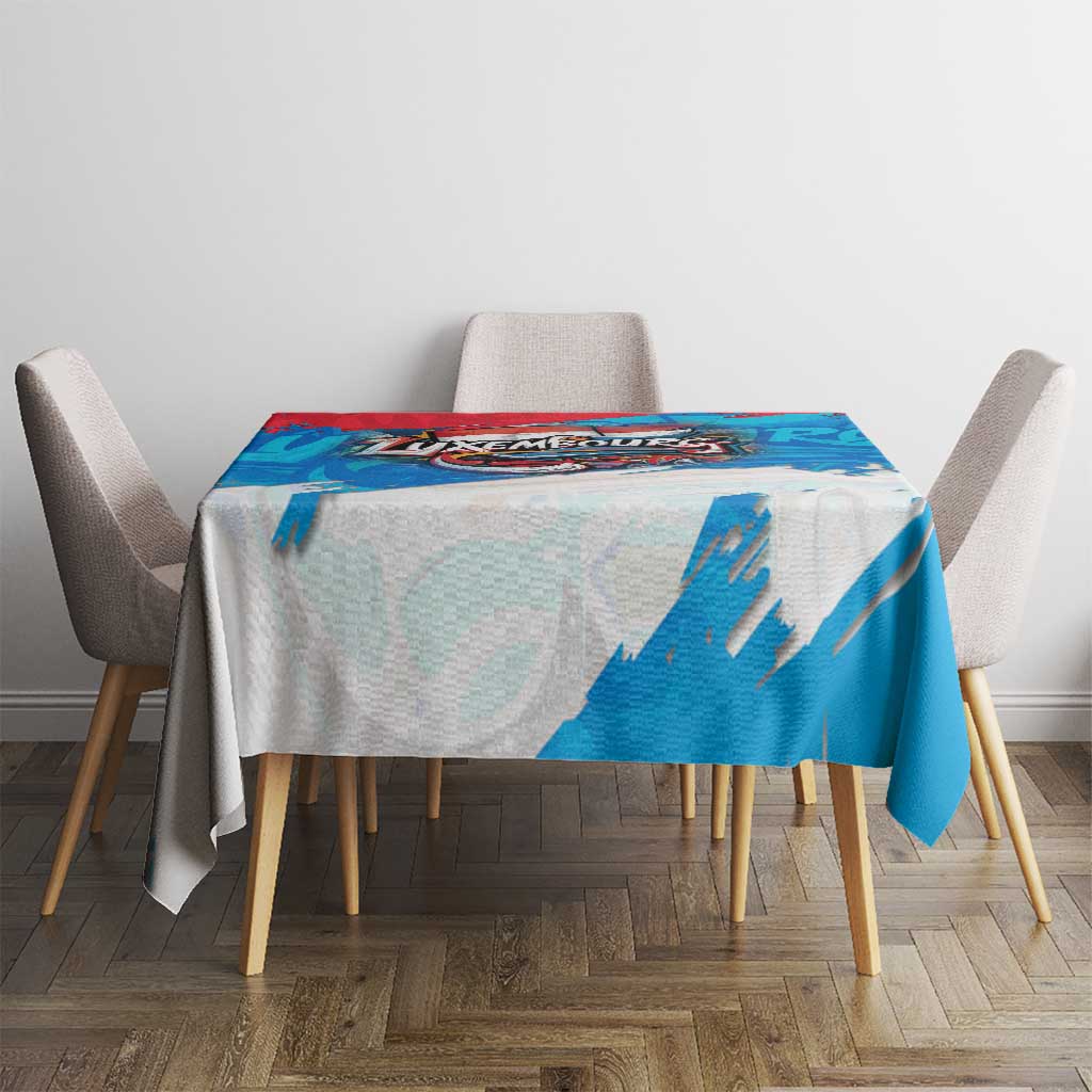 Luxembourg Flag Tablecloth with Colorful Graffiti Street Art Design - Wonder Print Shop
