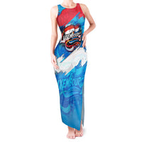 Luxembourg Flag Tank Maxi Dress with Colorful Graffiti Street Art Design - Wonder Print Shop