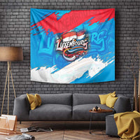 Luxembourg Flag Tapestry with Colorful Graffiti Street Art Design - Wonder Print Shop