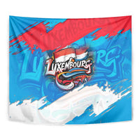 Luxembourg Flag Tapestry with Colorful Graffiti Street Art Design - Wonder Print Shop