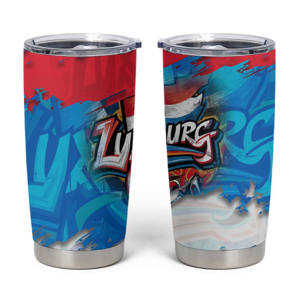Luxembourg Flag Tumbler Cup with Colorful Graffiti Street Art Design - Wonder Print Shop