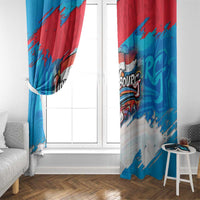Luxembourg Flag Window Curtain with Colorful Graffiti Street Art Design - Wonder Print Shop