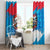 Luxembourg Flag Window Curtain with Colorful Graffiti Street Art Design - Wonder Print Shop